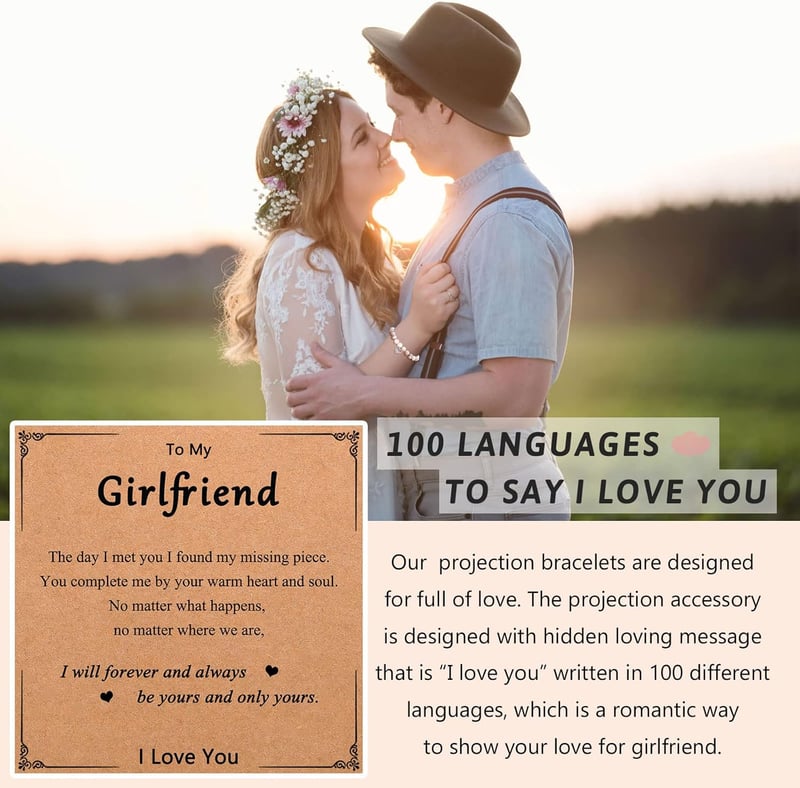 I Love You 100 Language Bracelet for Her - Birthday Gift