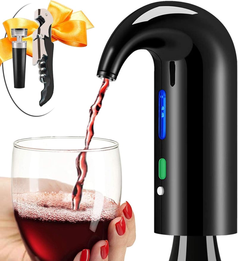 Electric Wine Aerator & Decanter - One Touch Red/White Wine Accessory