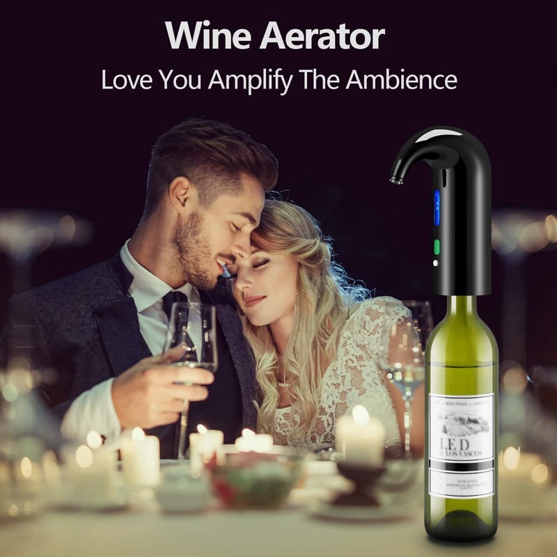 Electric Wine Aerator & Decanter - One Touch Red/White Wine Accessory