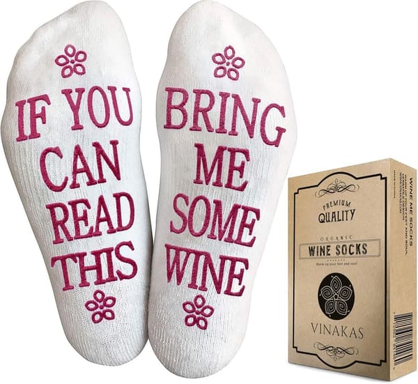 Funny Wine Socks for Women - Unique Mother's Day Gift