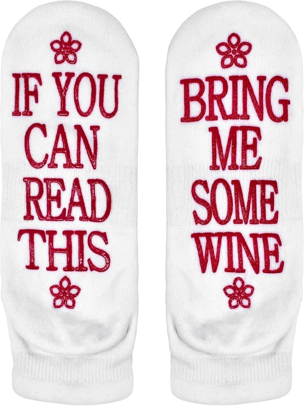 Funny Wine Socks for Women - Unique Mother's Day Gift