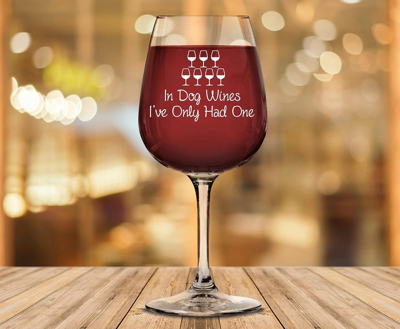 Funny Dog Mom Wine Glass Gift for Mother's Day