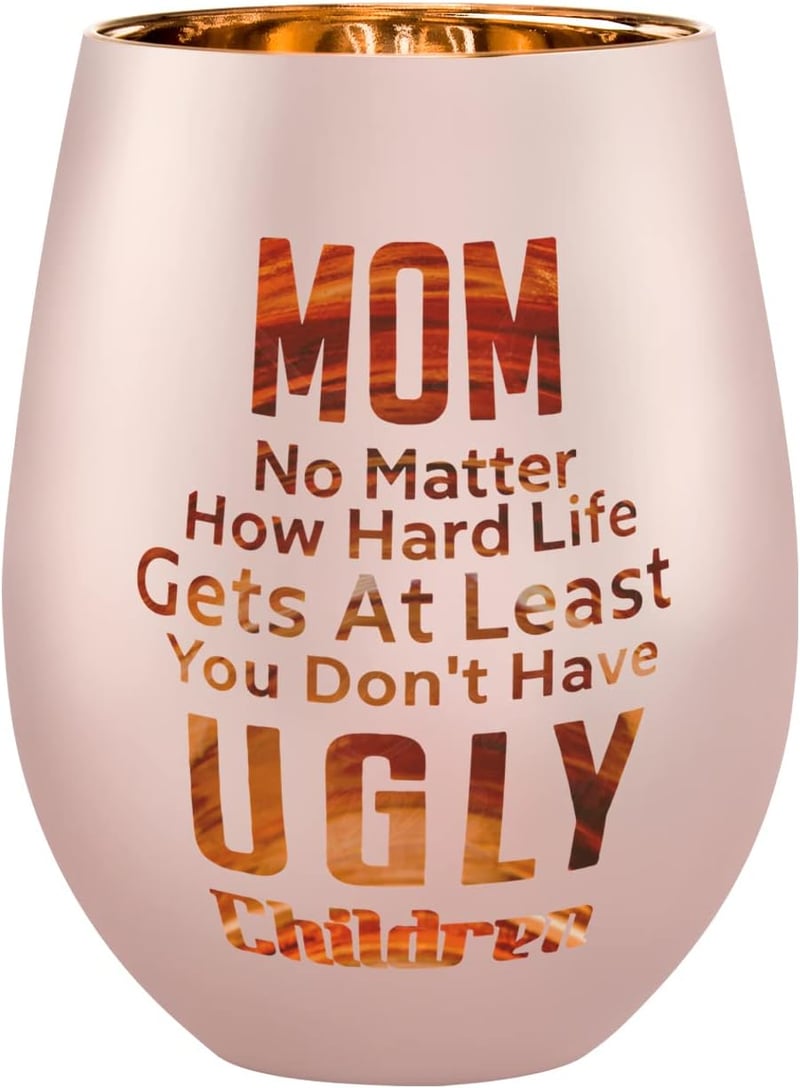Mom Wine Glass – Funny Gift for Mother's Day or Birthday