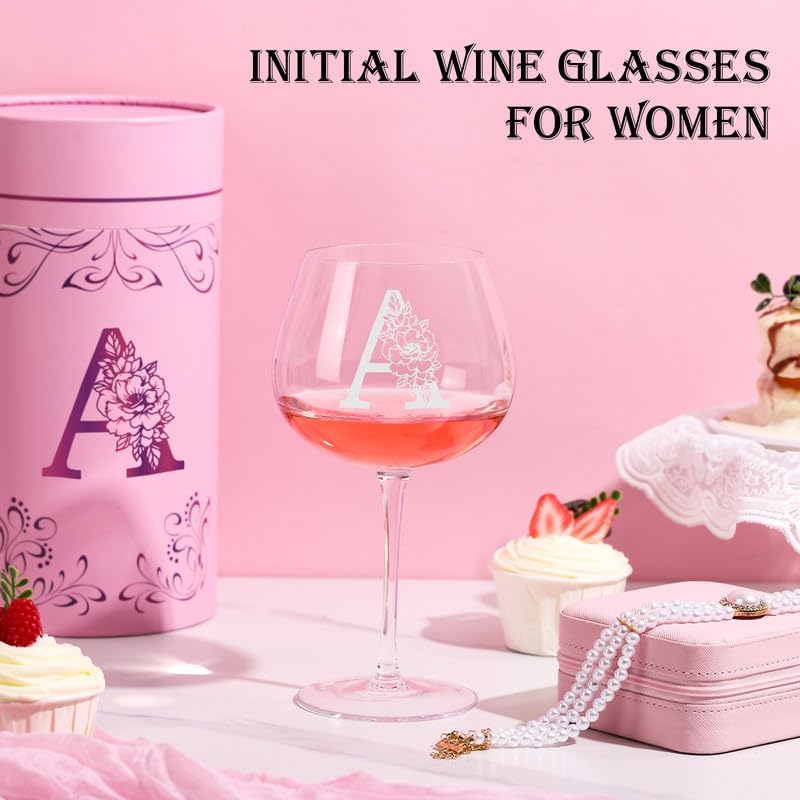 Personalized Monogrammed Wine Glass for Women - 20 oz