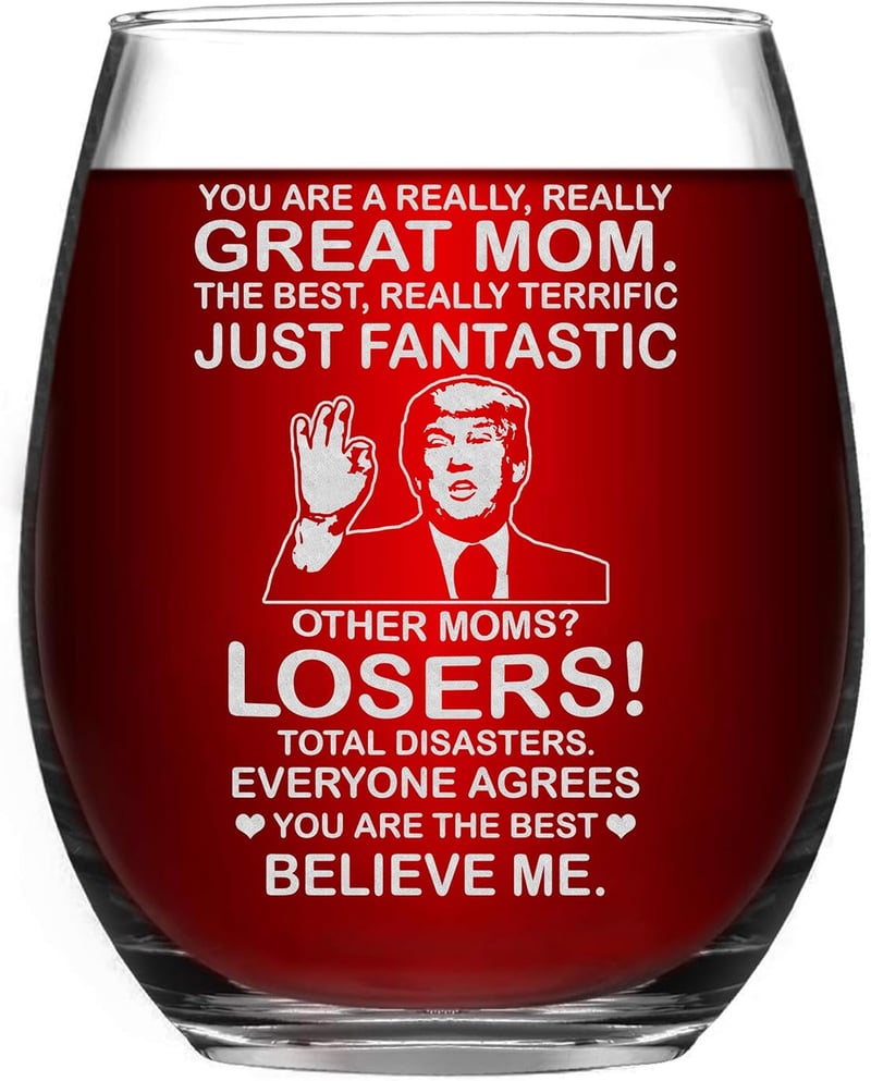 Mother's Day 14oz Crystal Wine Glass for Mom