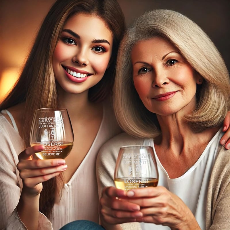 Mother's Day 14oz Crystal Wine Glass for Mom
