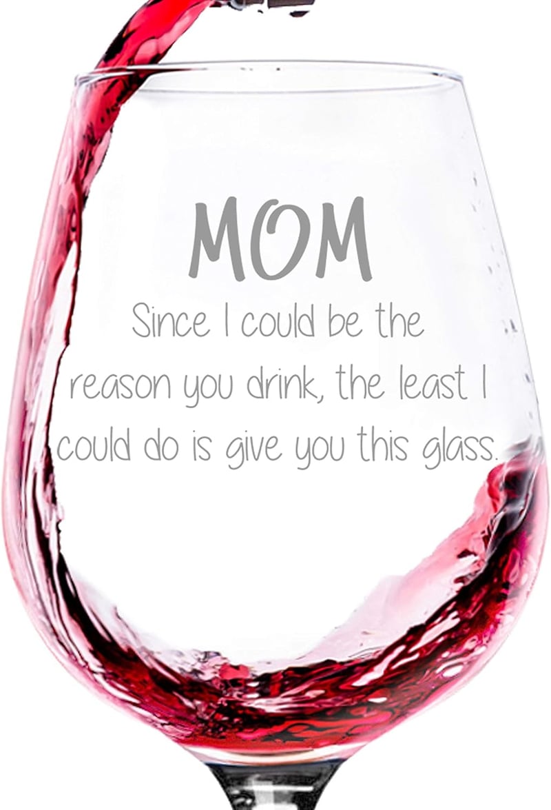 Funny Wine Glass for Mom – Mother's Day Gift from Kids