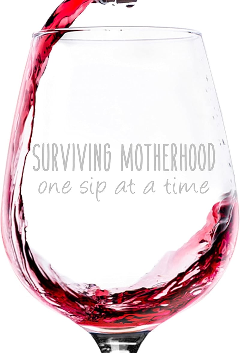 Funny Wine Glass for Mom – Mother's Day Gift