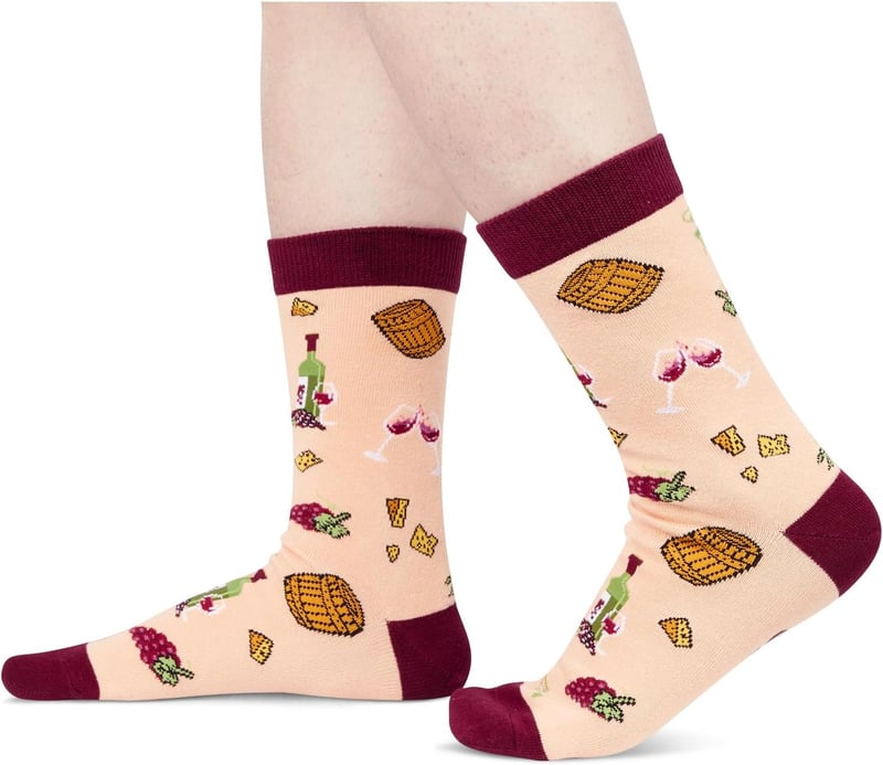 Funny Drink Lover Gift Set - Wine, Beer, Coffee Socks