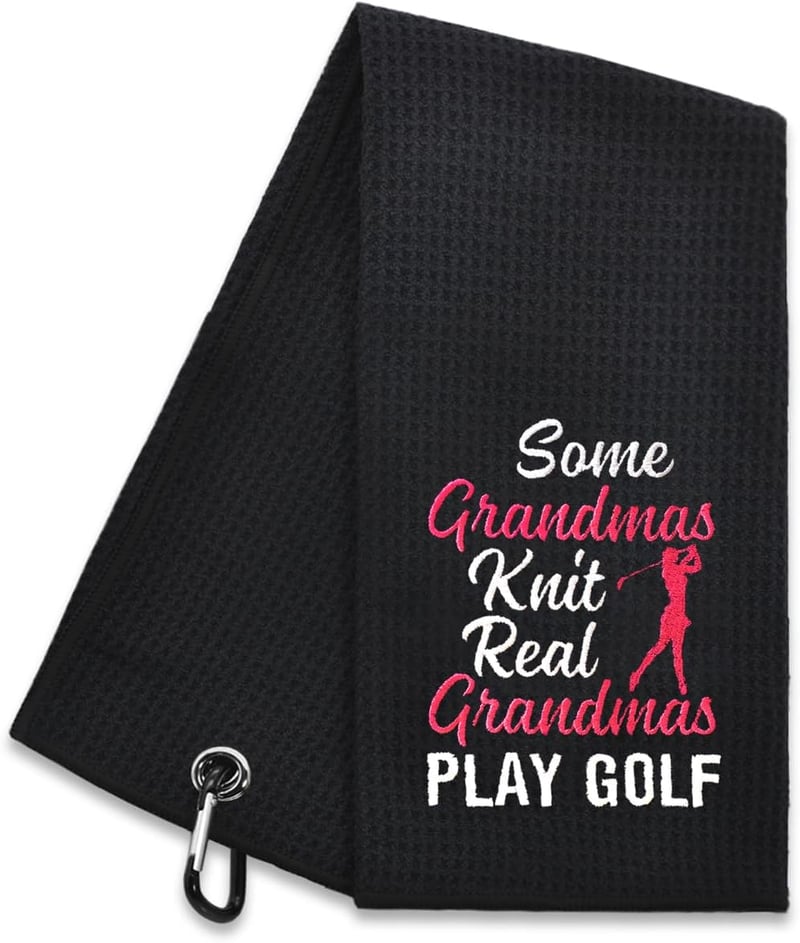Grandma Golf Towel - Embroidered Gift for Women