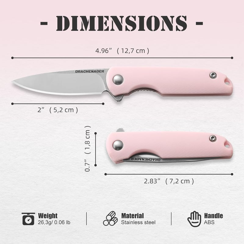 Pink Mini EDC Pocket Knife – 2.04