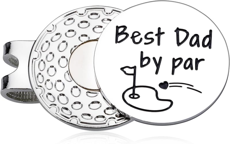 Father's Day Golf Ball Marker Hat Clip - Gift for Dad