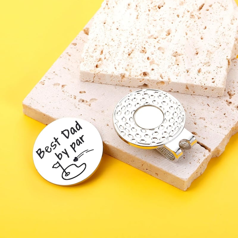 Father's Day Golf Ball Marker Hat Clip - Gift for Dad