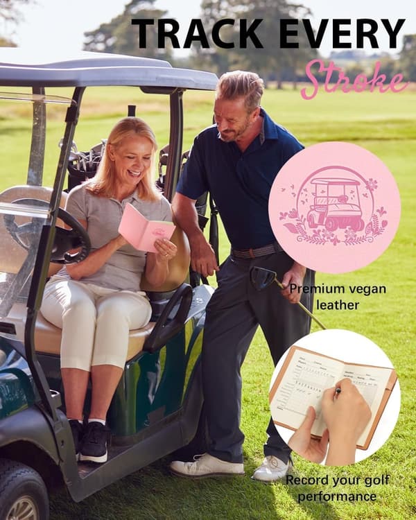 Funny Golf Gift Set for Dad: Scorecard Book, Bag Tag, Tees & Pen