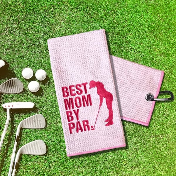 Funny Golf Towel for Mom - Embroidered Pink Golf Gift