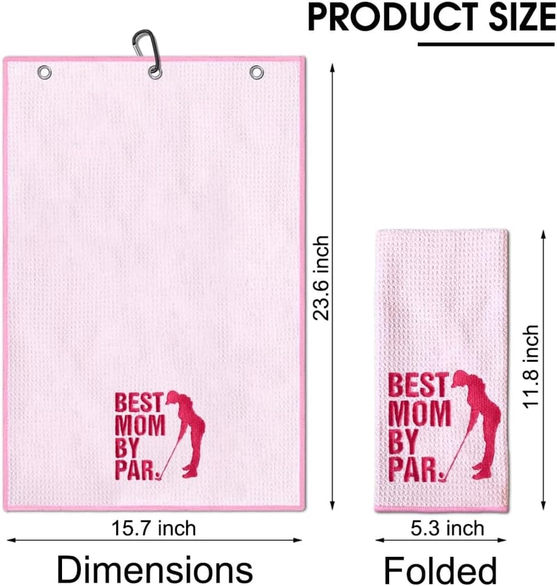 Funny Golf Towel for Mom - Embroidered Pink Golf Gift