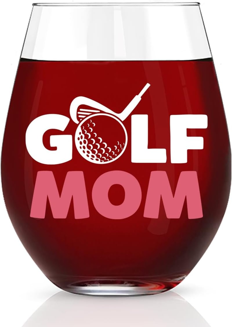 Funny Golf Stemless Wine Glass for Mom - Great Birthday Gift