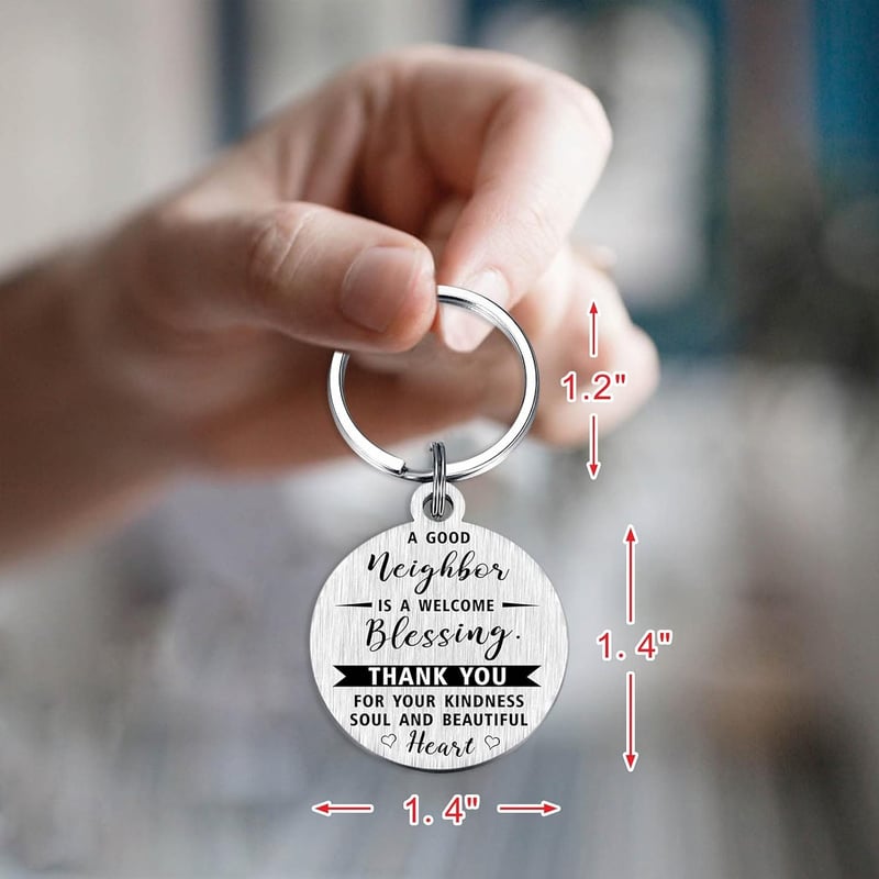 Neighbors Appreciation Keychain Gift for Men & Women