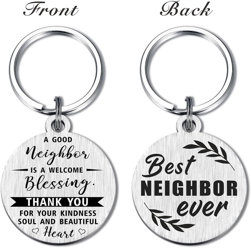Neighbors Appreciation Keychain Gift for Men & Women