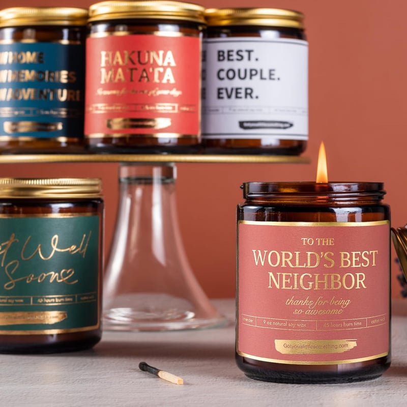 Best Neighbor Candle - Lavender Soy, Housewarming Gift for Women