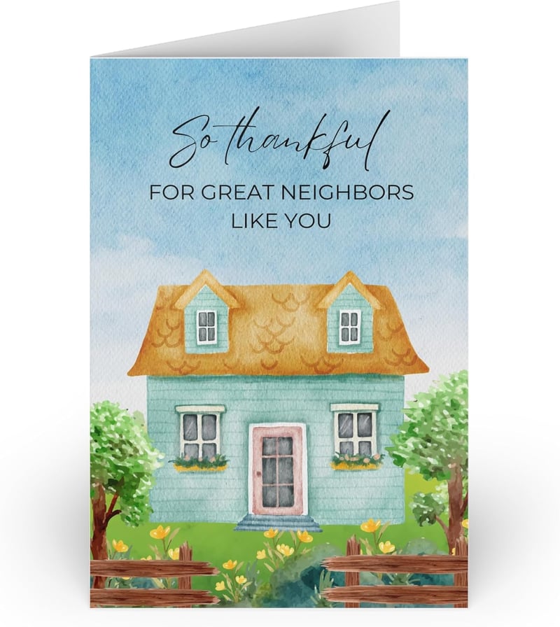 Moving Away Card for Neighbor - Thank You Note