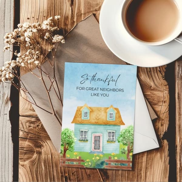 Moving Away Card for Neighbor - Thank You Note