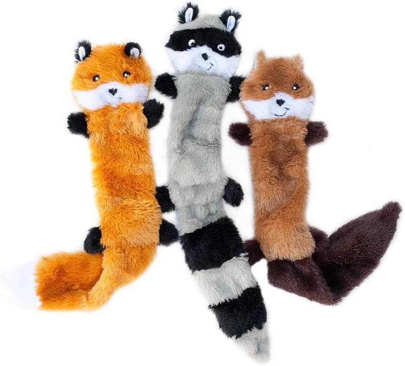 ZippyPaws Loopy Plush Squeaky Toy Set for Dogs