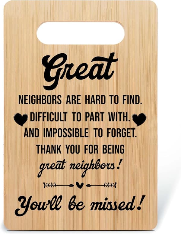 Bamboo Cutting Board for Housewarming Gift and Appreciation