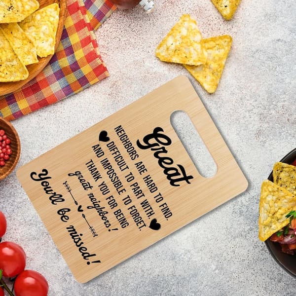 Bamboo Cutting Board for Housewarming Gift and Appreciation