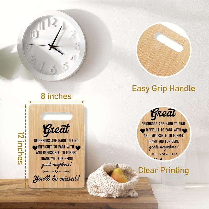 Bamboo Cutting Board for Housewarming Gift and Appreciation