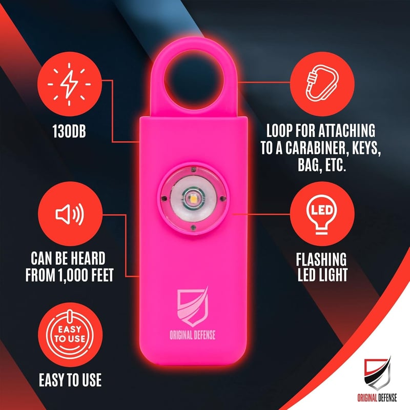 Siren Self-Defense Alarm Keychain - 130 dB with LED Light