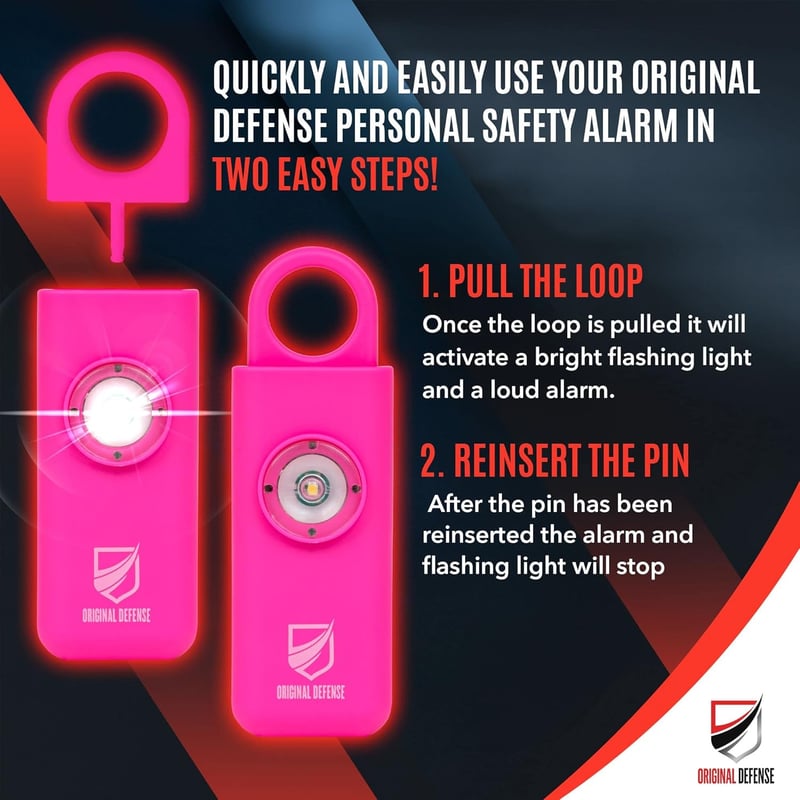 Siren Self-Defense Alarm Keychain - 130 dB with LED Light