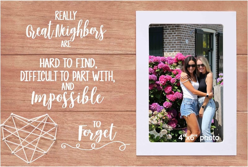Farewell Gift for Neighbors - Wooden Photo Frame
