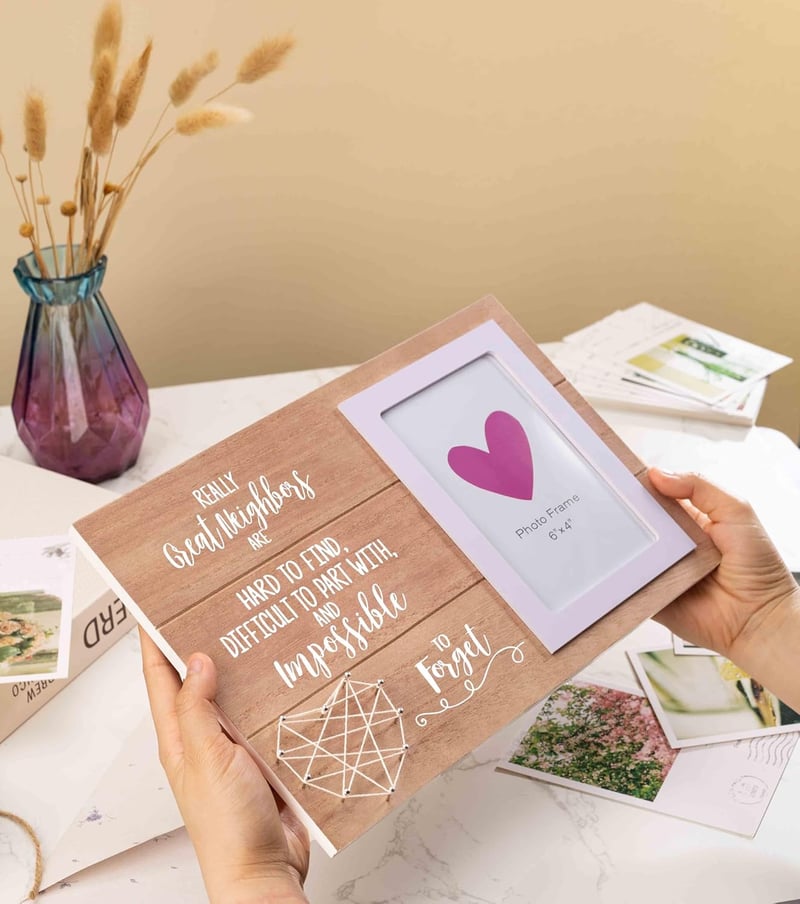 Farewell Gift for Neighbors - Wooden Photo Frame