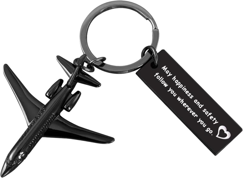 Retirement Airplane Keychain Gift for Friends & Coworkers