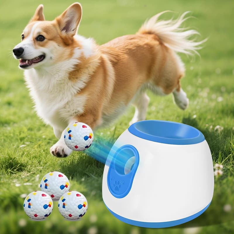 Automatic Dog Ball Launcher - 2025 Upgraded Thrower with 3 Distances