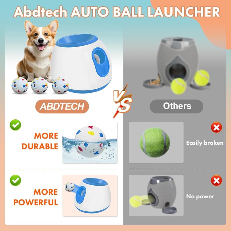 Automatic Dog Ball Launcher - 2025 Upgraded Thrower with 3 Distances