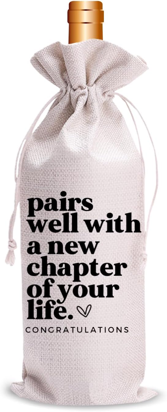 New Job Wine Gift Bag for Coworkers and Friends