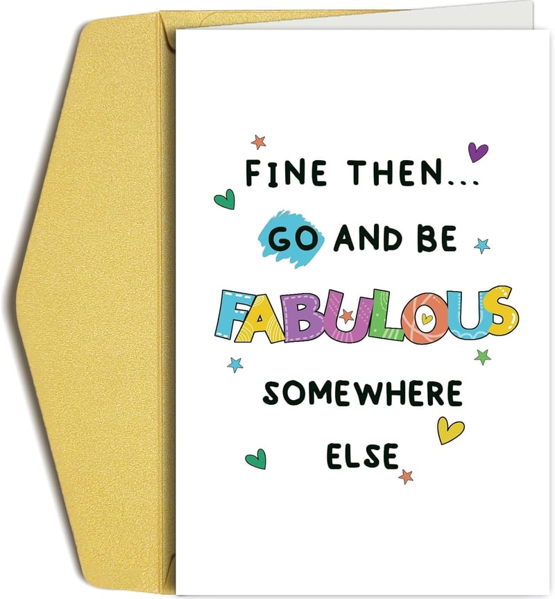 Going Away Card for Coworker - Funny & Fabulous Design
