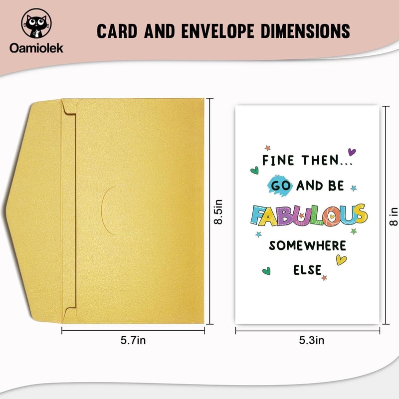 Going Away Card for Coworker - Funny & Fabulous Design