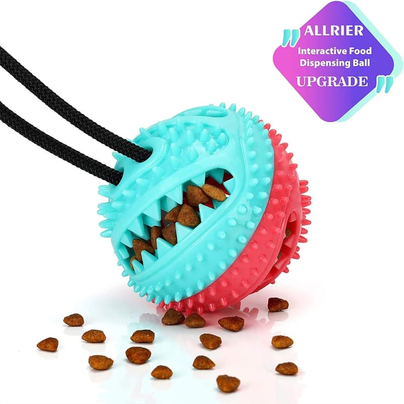 Interactive Dog Puzzle Treat Dispensing Ball for Puppies and Small Dogs