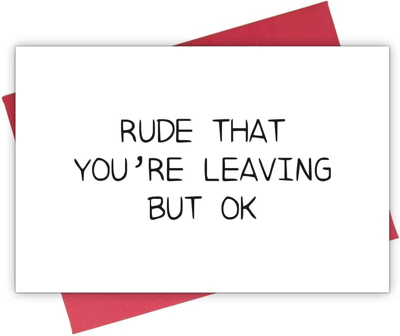 Funny New Job Card for Coworkers Leaving