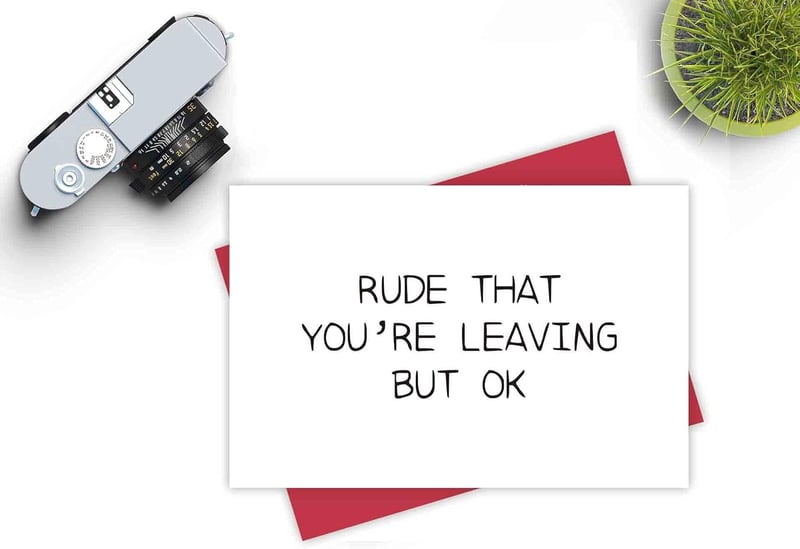 Funny New Job Card for Coworkers Leaving