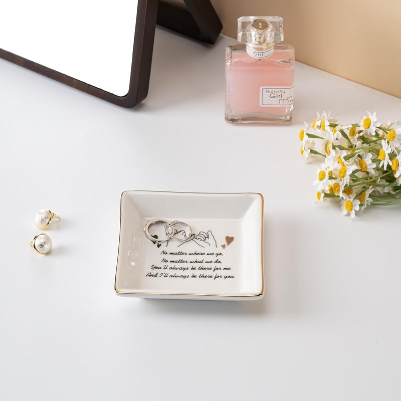 Friendship Ring Dish - Ceramic Jewelry Tray for Women