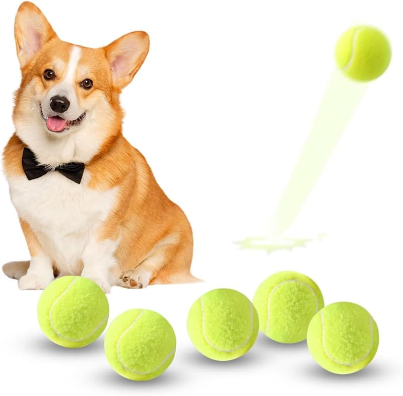 2-Inch Dog Tennis Balls - 6 Pack for Easy Fetch Play