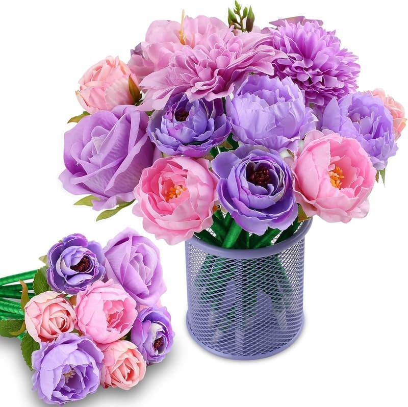 Valentine's Day Flower Pens - Set of 15 Mixed Rose Pens