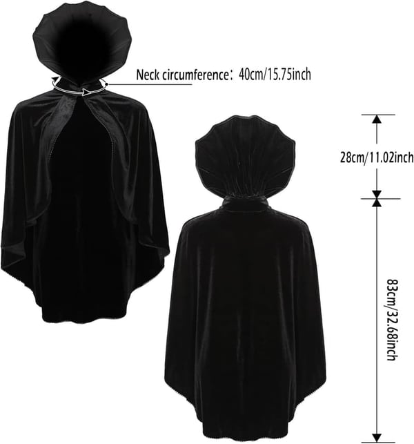 Vampire Cosplay Cape with Standup Collar for Women