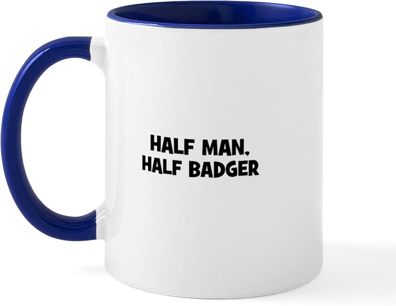Half Man, Half Badger Ceramic Coffee Mug - 11 oz