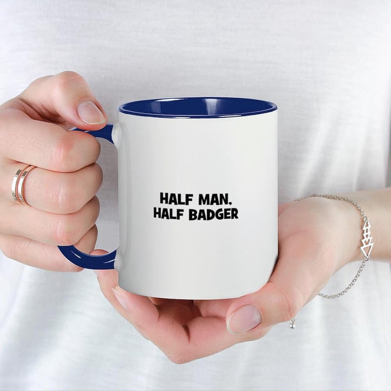 Half Man, Half Badger Ceramic Coffee Mug - 11 oz