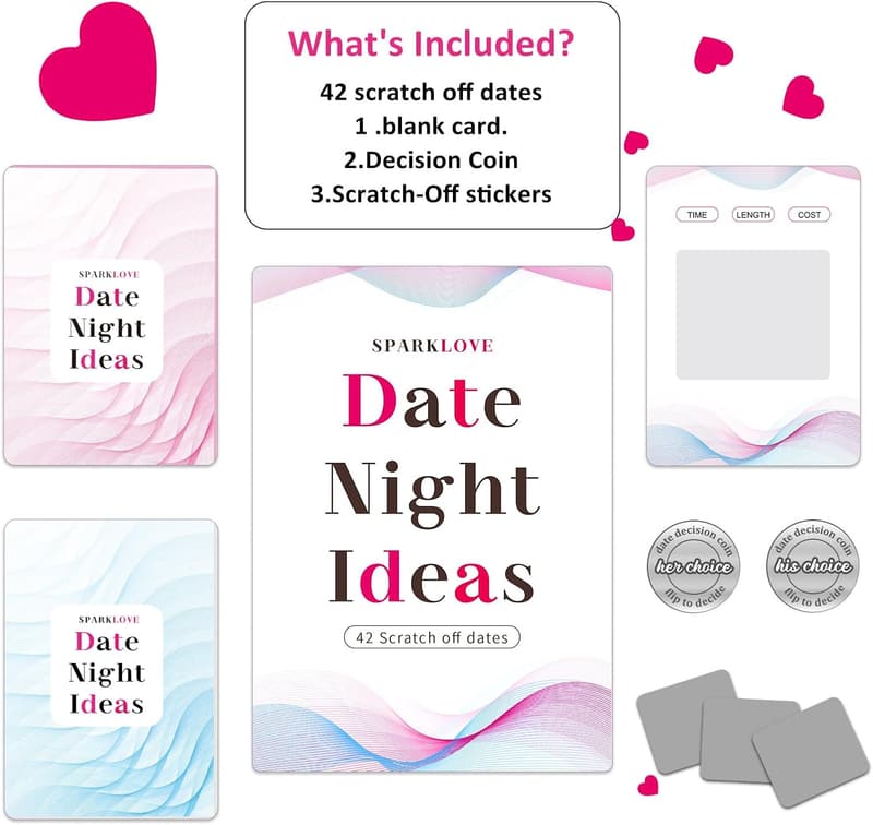 Valentine's Day Scratch-Off Date Night Cards for Couples